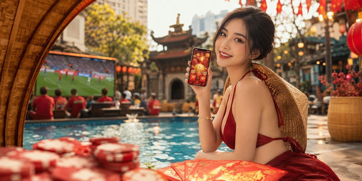 Phong bì đỏ may mắn và nón lá Hà Nội – biểu tượng tiền thưởng lễ hội tại c5h10 Việt Nam